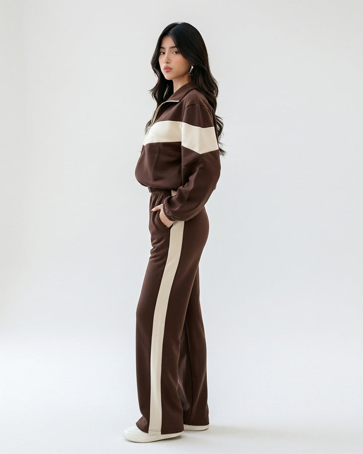 Fleece Tracksuit - Cool Fit - Brown