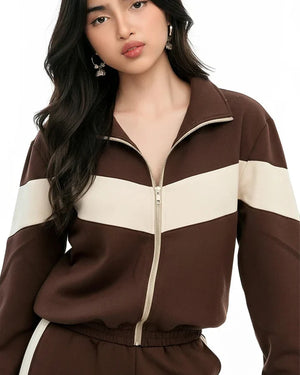 Fleece Tracksuit - Cool Fit - Brown