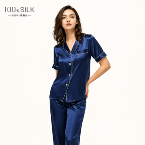 Pentiza - Short Sleeves With Long Pants Pajama Set
