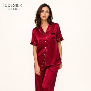 Pentiza - Short Sleeves With Long Pants Pajama Set
