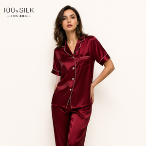 Pentiza - Short Sleeves With Long Pants Pajama Set