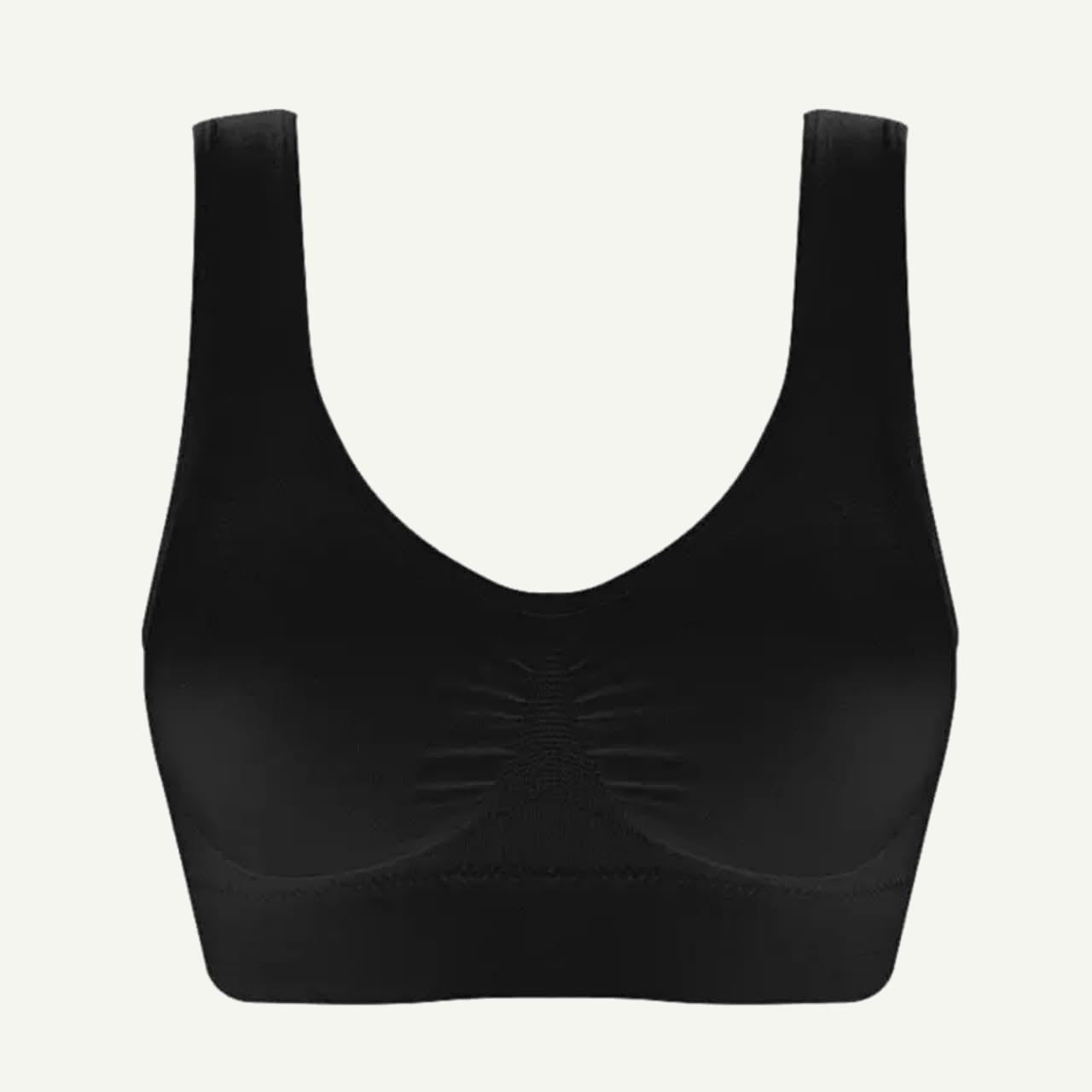 Pentiza - Premium Non Wired And Non Padded Sports Bra - Black