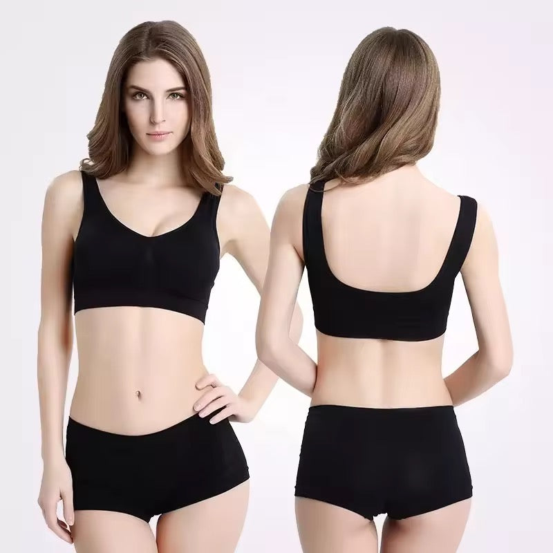Pentiza - Premium Non Wired And Non Padded Sports Bra - Black