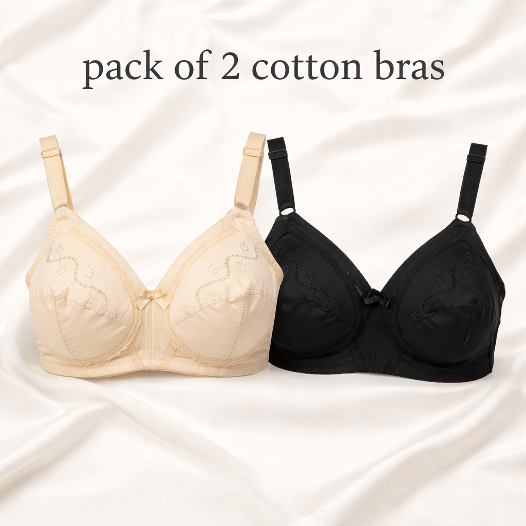 Pentiza - Velmora Pack of 2 Non Padded Cotton Bra