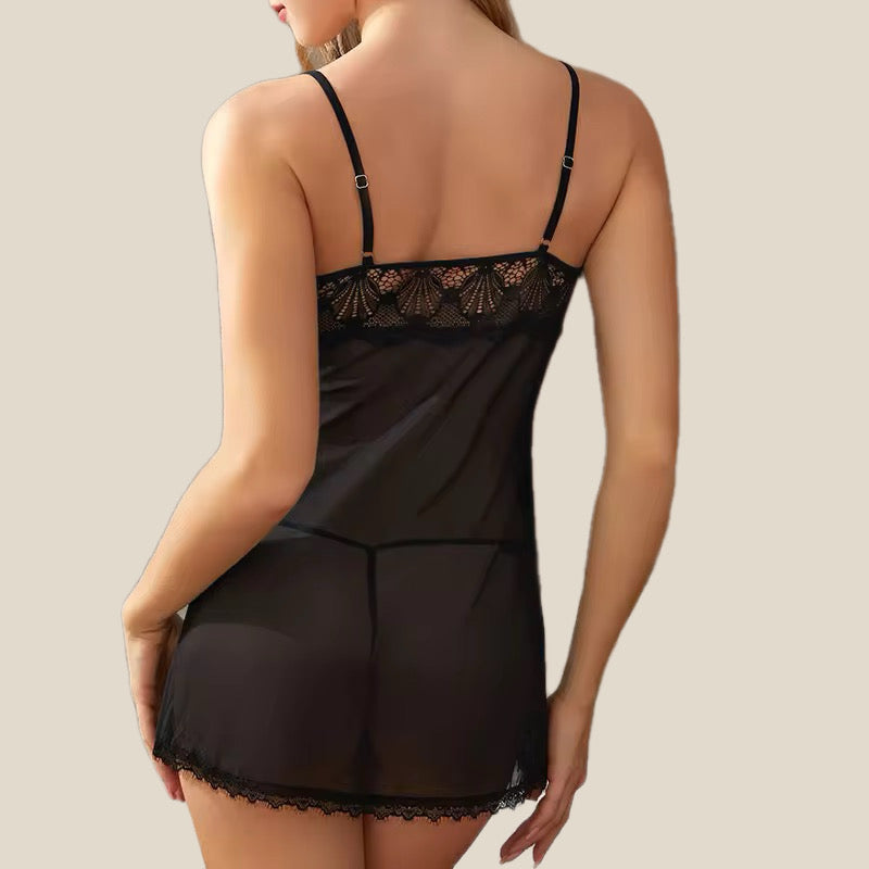 Pentiza – Veloura Sheer Lace Babydoll Set